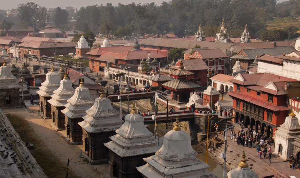 Pashupatinath temple complex from mrigasthali